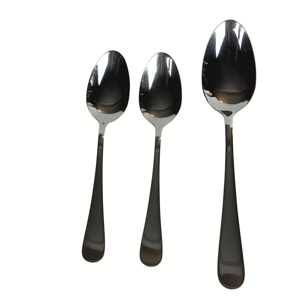 Mikasa Symmetry Sincerity Stainless Flatware 2 Teaspoons 1 Serving Spoon